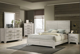 Modern Gray Oak 6-Piece Queen Bedroom Set with Firm Mattress
